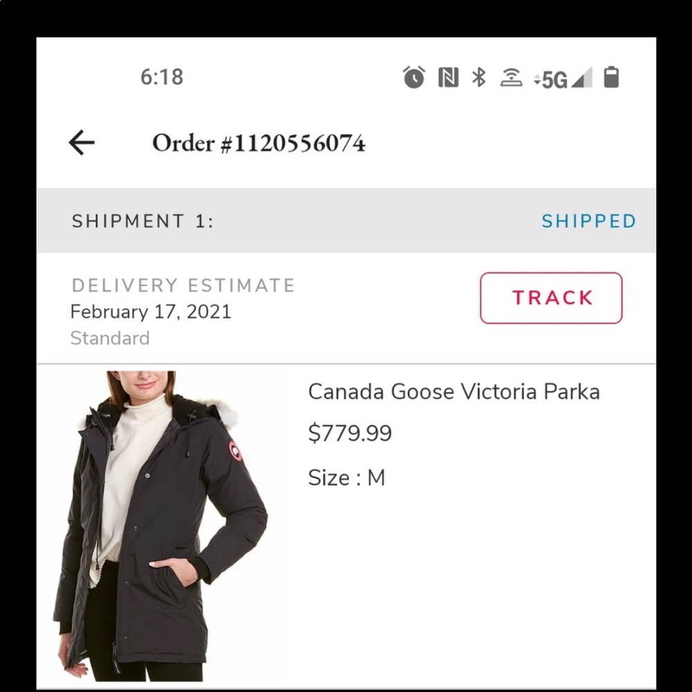 Black Canada Goose Coat SOLD